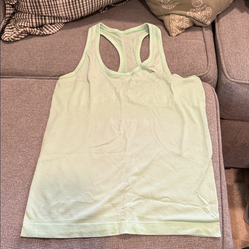Lululemon Athletica Light Green Tank Top